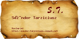 Sándor Tarziciusz névjegykártya